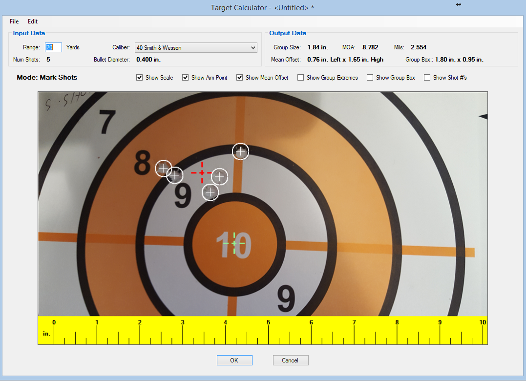 Target Calculator Screen Shot